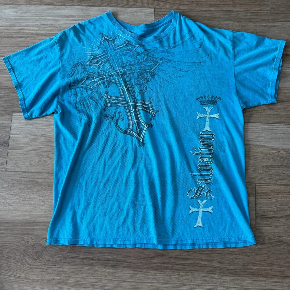 Vintage Y2K Cross Salvation Jesus Graphic T Shirt